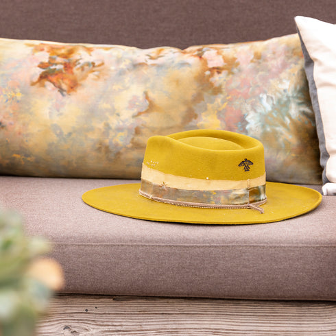 silk sisters as bolster pillow + on our San Luis Obispo hat <span class='visuallyhidden'>Call or text 323-404-2959 for shopping assistance.</span>